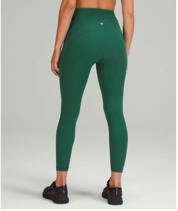lululemon athletica Pants - Lululemon Power Thru High-Rise Tight 25" Everglade Green size 0 NWOT